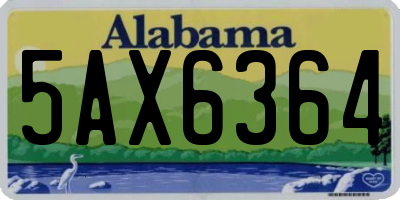 AL license plate 5AX6364