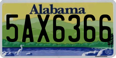 AL license plate 5AX6366