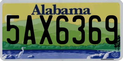 AL license plate 5AX6369
