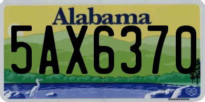 AL license plate 5AX6370