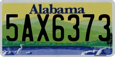 AL license plate 5AX6373