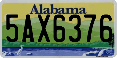 AL license plate 5AX6376