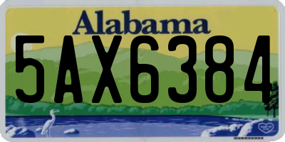 AL license plate 5AX6384