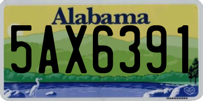 AL license plate 5AX6391