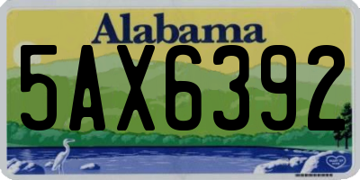 AL license plate 5AX6392
