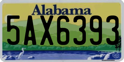 AL license plate 5AX6393