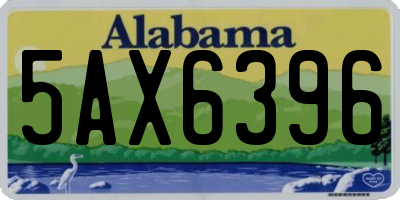 AL license plate 5AX6396