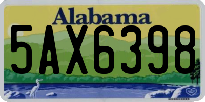 AL license plate 5AX6398
