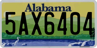 AL license plate 5AX6404