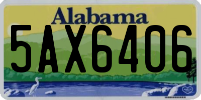 AL license plate 5AX6406