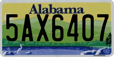 AL license plate 5AX6407