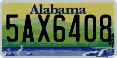 AL license plate 5AX6408