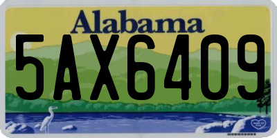 AL license plate 5AX6409