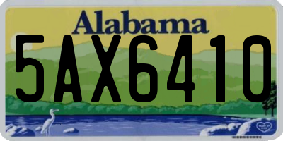 AL license plate 5AX6410