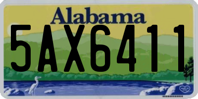 AL license plate 5AX6411