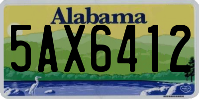 AL license plate 5AX6412