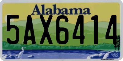 AL license plate 5AX6414