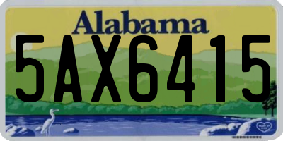 AL license plate 5AX6415