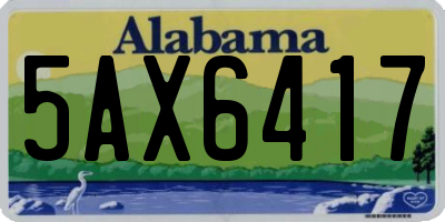 AL license plate 5AX6417