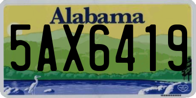 AL license plate 5AX6419