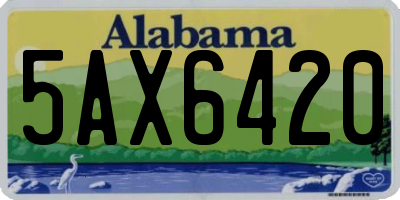 AL license plate 5AX6420
