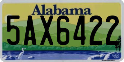 AL license plate 5AX6422