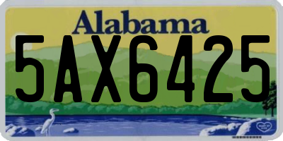 AL license plate 5AX6425