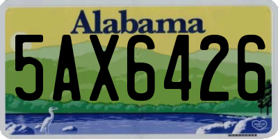 AL license plate 5AX6426