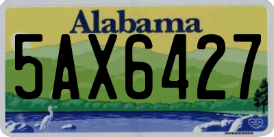 AL license plate 5AX6427