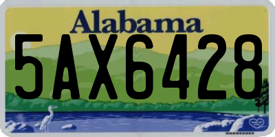 AL license plate 5AX6428