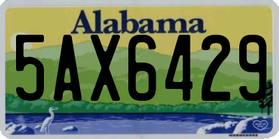 AL license plate 5AX6429