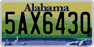 AL license plate 5AX6430