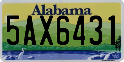 AL license plate 5AX6431