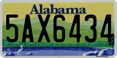 AL license plate 5AX6434