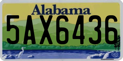 AL license plate 5AX6436