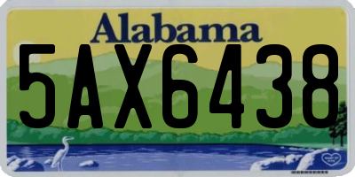 AL license plate 5AX6438
