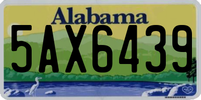 AL license plate 5AX6439