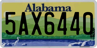 AL license plate 5AX6440