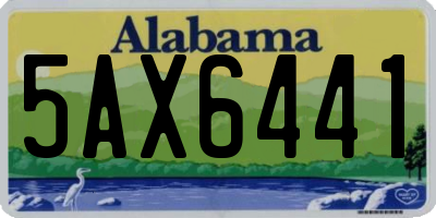 AL license plate 5AX6441