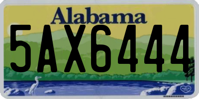 AL license plate 5AX6444