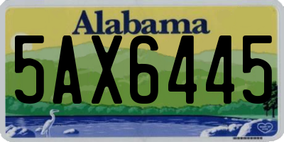 AL license plate 5AX6445
