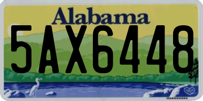 AL license plate 5AX6448