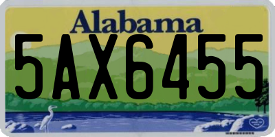 AL license plate 5AX6455