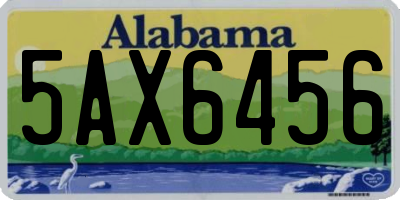 AL license plate 5AX6456