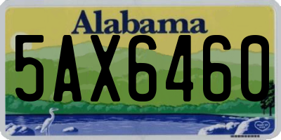 AL license plate 5AX6460
