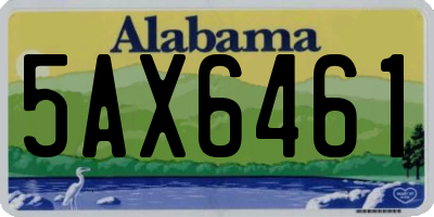 AL license plate 5AX6461