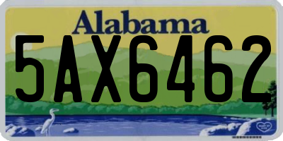 AL license plate 5AX6462