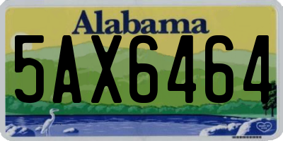 AL license plate 5AX6464
