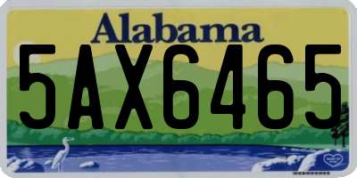AL license plate 5AX6465