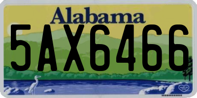AL license plate 5AX6466